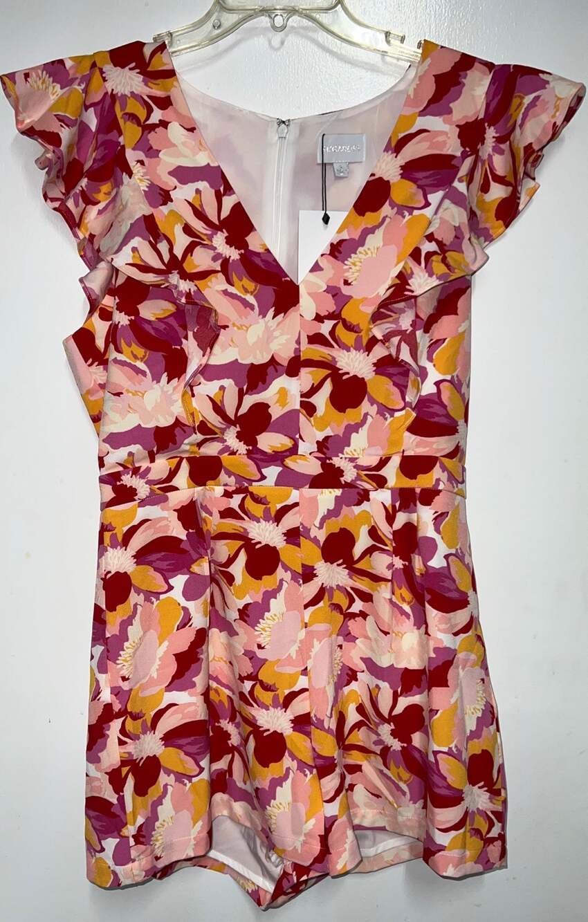 NWT SugarLips Floral Romper L